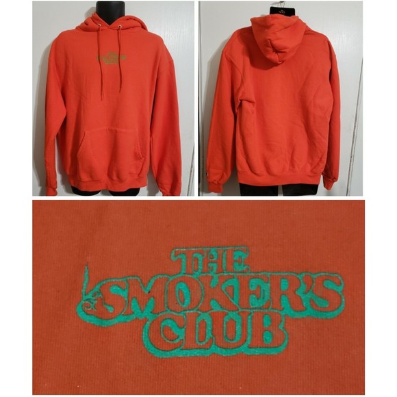 Orange Champion The Smokers Club Smoking Hoodie "World Wide Rollers" Large - Picture 1 of 12